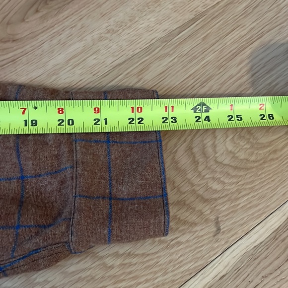Vintage Le Chevron Plaid Wool Button Down Shirt.  Size XL. - Picture 15 of 16